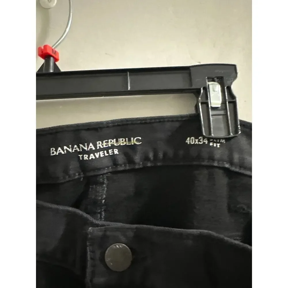 Banana Republic Traveler slim fit Black jeans size 40x34‎